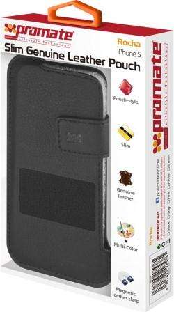 Promate Rocha iPhone 5 Slim-line pouch leather protective case Cover Black