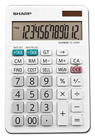 Sharp EL334WB 12D Mini Desktop Calculator