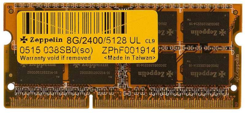 Zeppelin DDR4 8GB SO PC2400 1GBx8 8IC