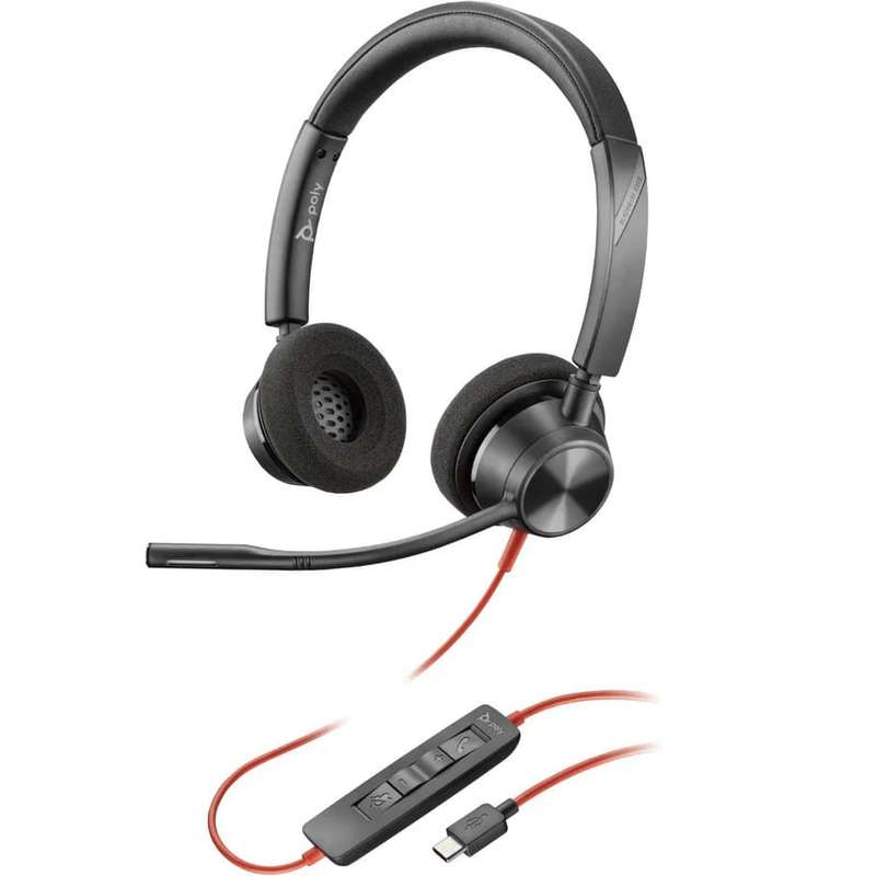 HP Poly Blackwire 3320 USB-C Wired Black Headset