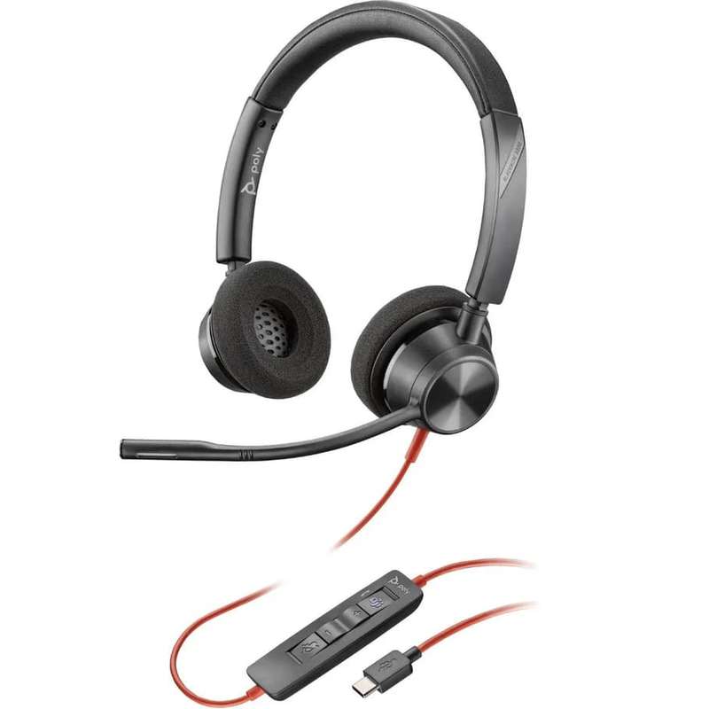 Poly Blackwire 3320 Stereo Microsoft Teams Certified USB-C Headset