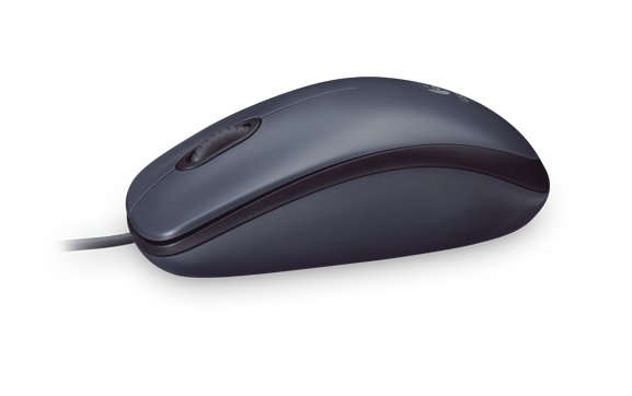 Logitech M90 Corded USB Mouse Grey