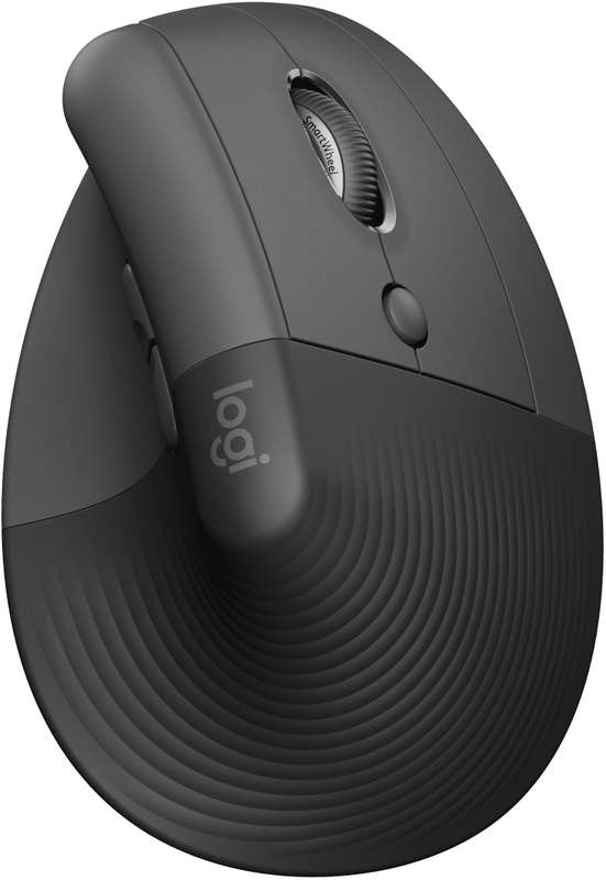 Logitech Lift vertical Ergonomic Mouse - Graphite - 2.4GHz / Bluetooth