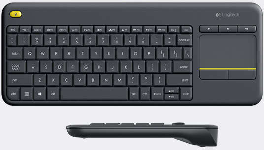 Logitech K400 Plus Touch Wireless Keyboard - Black