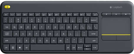 Logitech K400 Plus Touch Wireless Keyboard - Black