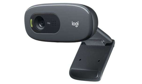 Logitech Webcam C270 HD Still 3MP HD Video Built in Mic Auto focus Grey