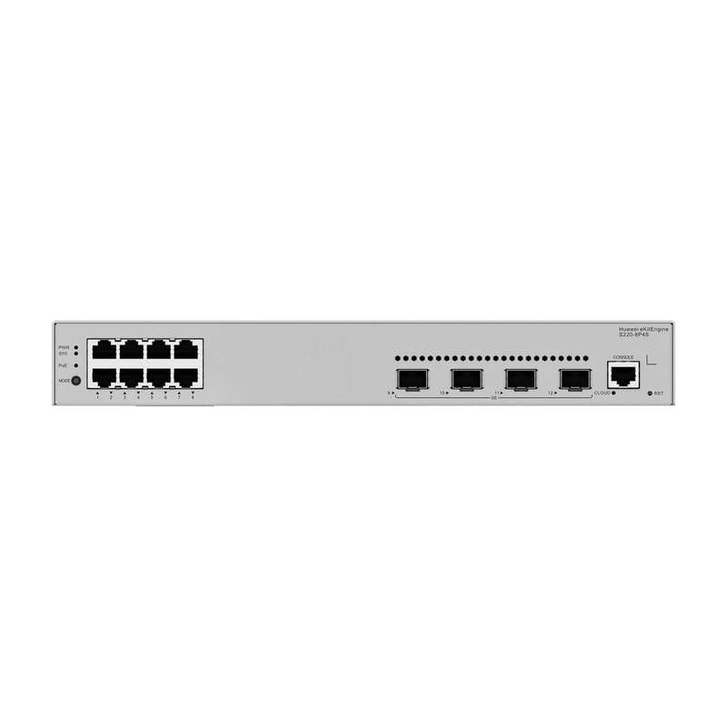 Huawei eKit S220-8P4S Layer 2 8-port 10/100/1000BASE-T 125W POE+ 4-port 1GE SFP Managed Switch