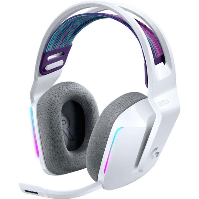 Logitech G733 LIGHTSPEED RGB Wireless Gaming Headset - WHITE