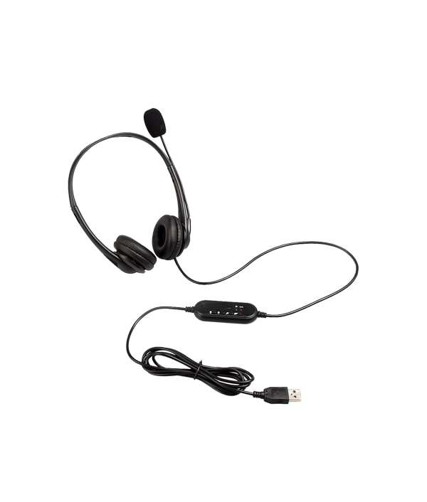Astrum HS750 Headset Flexi Mic USB Pouch Black