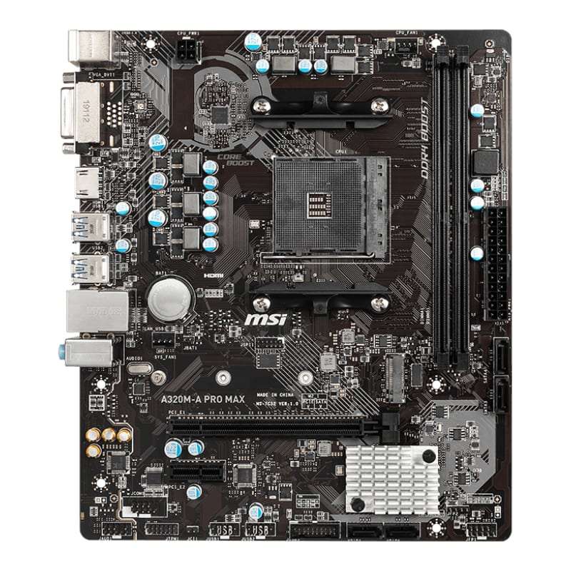 MSI A320M PRO-A MAX AMD AM4 m-ATX Gaming Motherboard