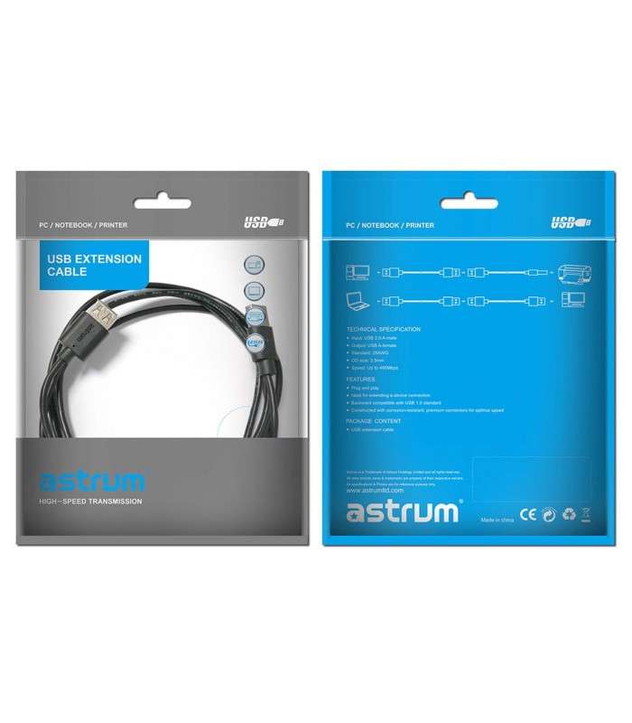 Astrum UE203 USB M-F 3.0M Extension Cable