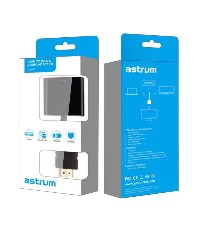Astrum DA450 HDMI Male to VGA Female adapter