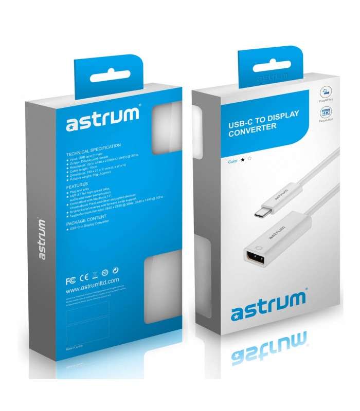 Astrum DA640 USB Type-C to Display Port Female Adapter