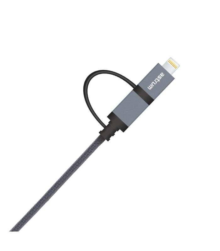Astrum AC330 Charge / Sync Cable 8pin + 13 pin Titanium