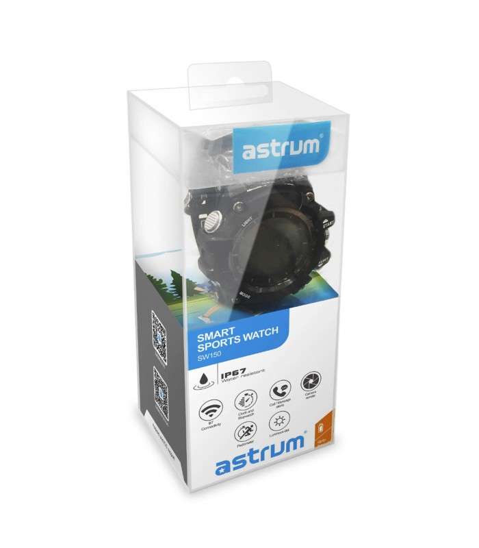 Astrum SW150 Smart Sports Watch BT + IP67 Protection Black