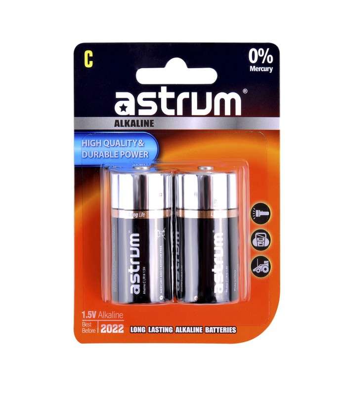 Astrum AAB014 Alkaline C LR14 Battery 2PC Pack