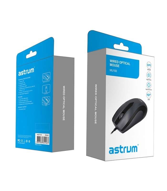Astrum MU100 3B Wired Optical USB Mouse