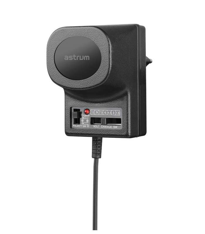 Astrum AD050 AC-DC,3-12V 500Ma 6P Uni Adap Blk