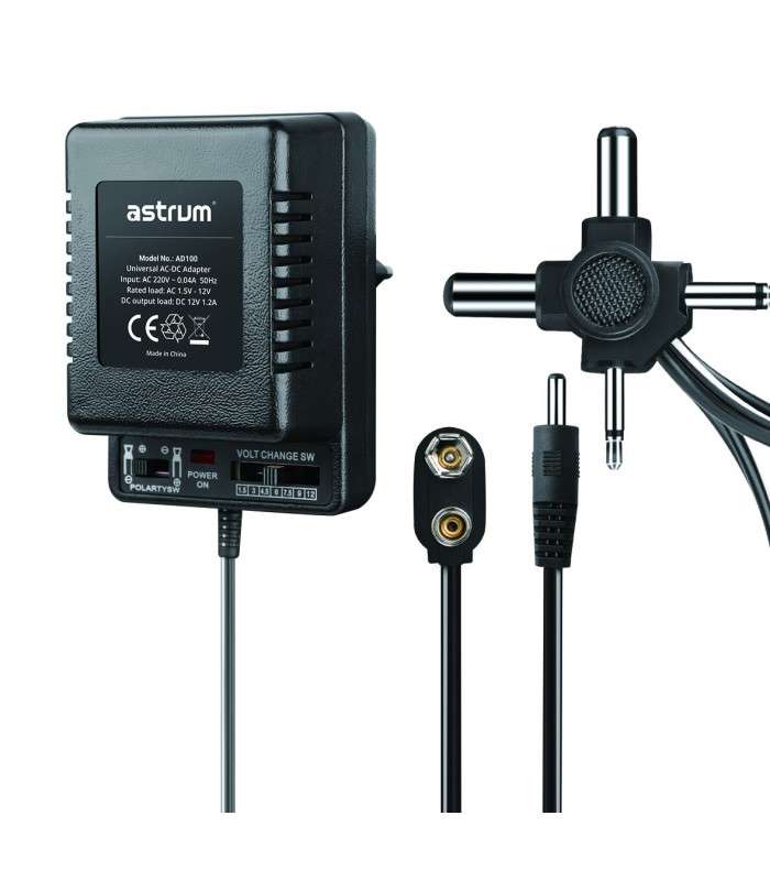 Astrum AD100 AC-DC,3-12V 1000Ma 6P Uni Adap Blk