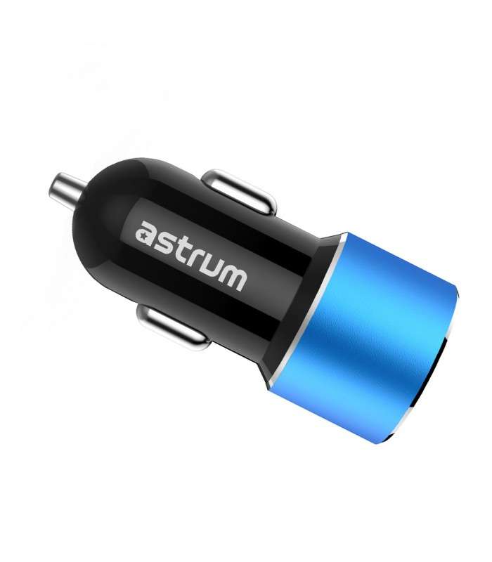 Astrum CC340 Car Charger 4.8AMP 2 USB Blue