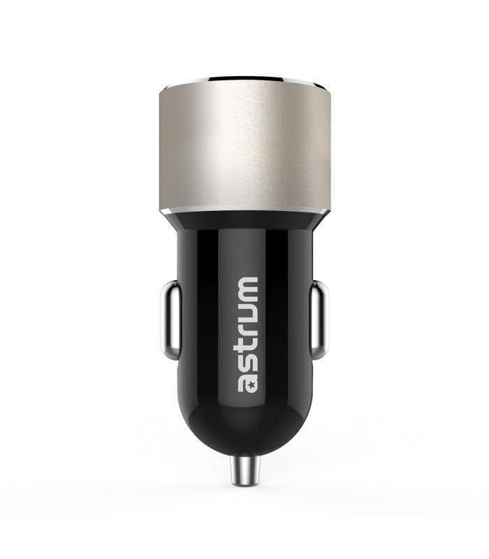 Astrum CC340 Car Charger Dual USB 4.8 Amps + Micro USB Cable Gold