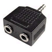 Stereo Male To 2x Stereo Female Adapter