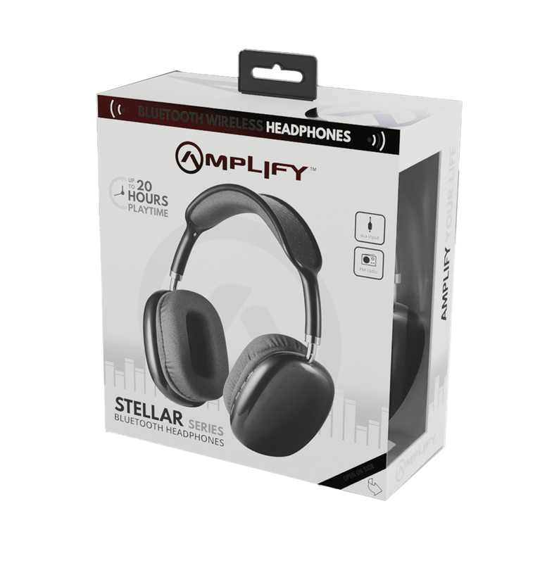 Amplify Stellar Series Bluetooth Headphones - Black