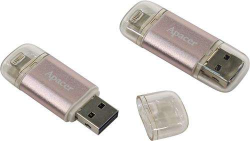 Apacer AH190 (AP32GAH190H-1) 32GB USB 3.1 Gen1 &amp; Lightning Dual Flash Drive (OTG) - Gold
