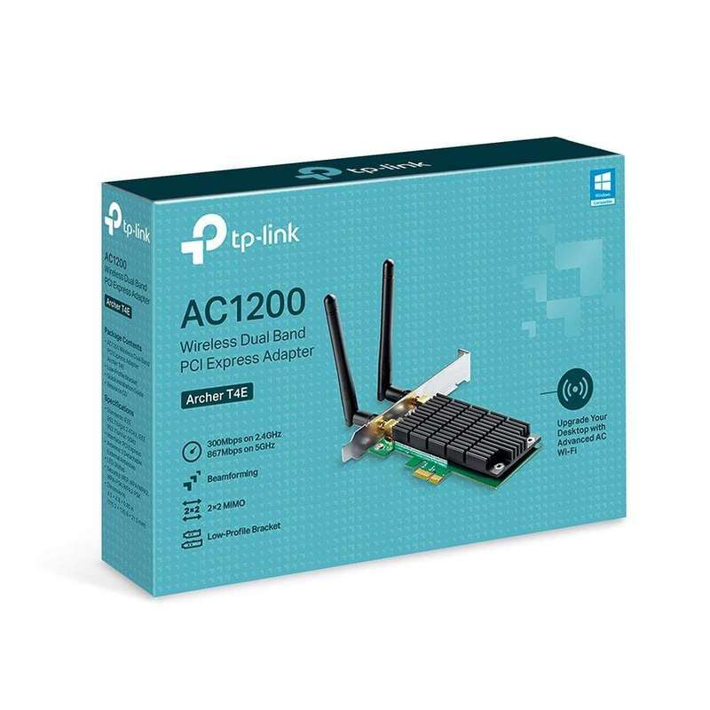 TP-Link Archer T4E AC1200 Wi-Fi 5 Wireless Dual Band PCI Express Adapter Internal WLAN 867 Mbits