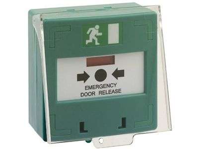 Break Glass Green Resettable with Clear Cover Sing