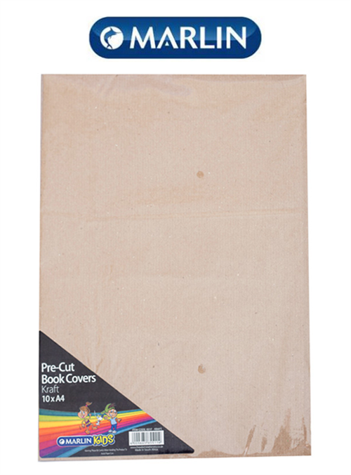 Marlin Kids A4 Precut Book Covers Brown Kraft