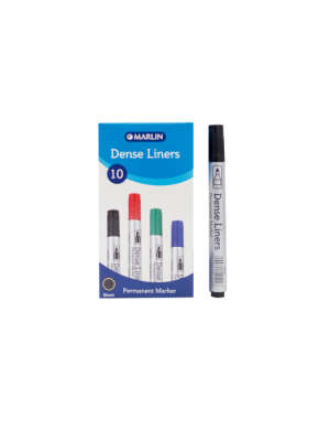 Marlin Dense Permanent Markers 10&#039;s Black