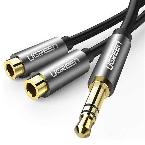 Ugreen 3.5mm Audio Male To 2x Female Audio Splitter - 0.25m Adapter With Gold-Plated Connectors -...