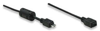 Manhattan Micro USB AM to Micro USB Female, HI-Speed USB 2.0 Extension Cable,1.8 m Colour: Black,...
