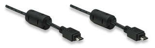 Manhattan Micro USB B male to USB Micro B male 1.8M -Colour:Black, Retail Box, Limited Lifetime W...