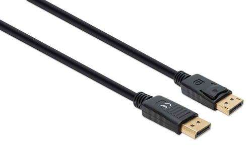 Manhattan 8K @ 60Hz DisplayPort 1.4 Cable -DisplayPort Male to Male, 1 m (3 ft.), Supports 4K@120Hz,