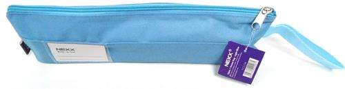 Nexx Fabric 1 Pocket 33cm Pencil Bag-Colour Light Blue