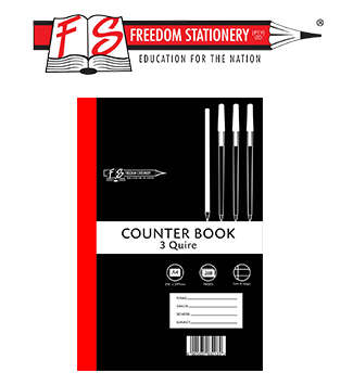 Freedom A4 3 Quire Hard Cover Counter Book 288 Page ( Pack of 5 ), Retail Packaging, No Warranty