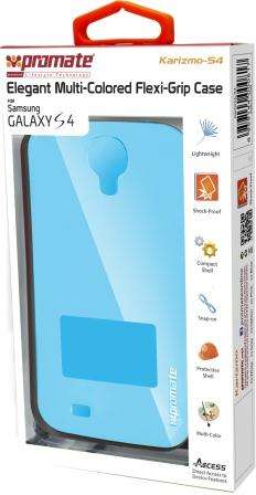 Promate Karizmo-S4 Elegant Flexi-Grip Case for Samsung Galaxy S4-Blue Retail Box 1 Year Warranty