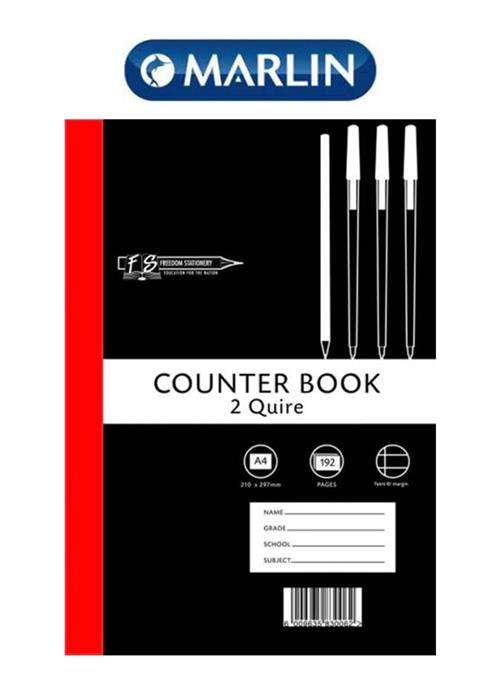 Freedom A4 Feint and Margin 2 Quire Counter Book 192 Pages- Pack of 5