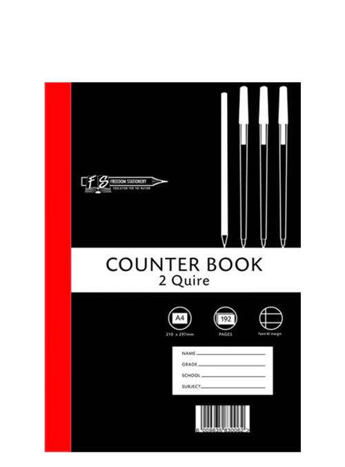 Freedom A4 Feint and Margin 2 Quire Counter Book 192 Pages- Pack of 5