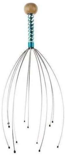 Casey 12 Fingers Head And Scalp Hand Held Manual Massager Blue