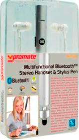 Promate BluPen.2 Multifunctional Bluetooth Stereo Handset &amp; Stylus Pen, Retail Box, 1 Year Wa...