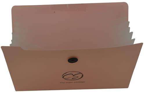 Brainware 8 Compartment Expanding File Organiser Pink