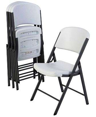 UniQue Steel Folding Chair size 430x450x835mm-White