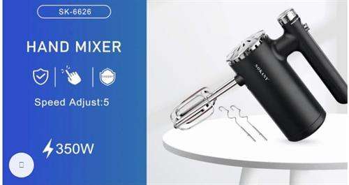 Sokany Electric Hand Mixer and Blender Black