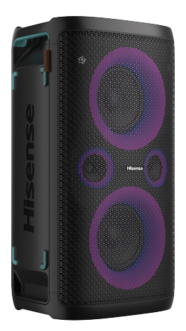 Hisense HP100 Party Rocker - 300W Max Audio Power, 15 Hours Long-lasting Battery, 5 Lighting Effe...