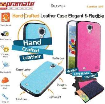 Promate Lanko.S4-Hand-Crafted Leather Case, Protective, elegant &amp; Flexible ,Dual Compact Shel...