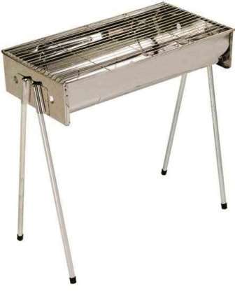 Metalix Large Stainless Steel 402 Braai stand - Portable, Easy to assemble and store, Grid size: ...