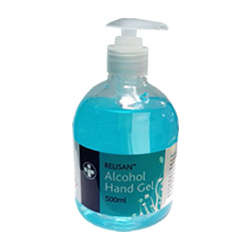 Casey 500ml Blue Gel Hand and Surface Alcohol Based Gel Instant Sanitiser with Hand Pump - 70% Et...
